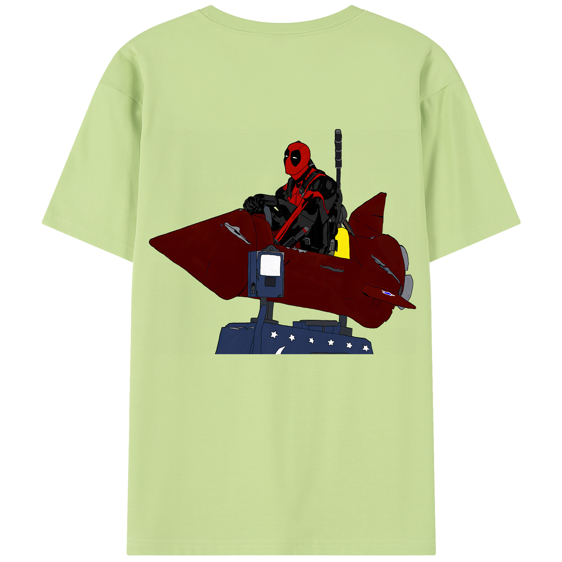 （画像用） Deadpool デッドプール 綿100％半袖Tシャツ（背面プリント）
